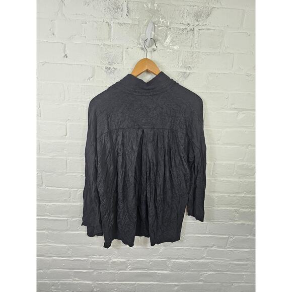 M.M.LaFleur Women's Collared Neck Cardigan Sweater Long Sleeve Black Size M - Picture 2 of 5